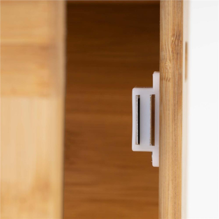 Cutie pentru paine din bambus cu fereastra transparenta, inchidere magnetica, 39x20x31 cm, bambus natural [7]