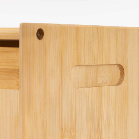 Cutie pentru paine din bambus cu fereastra transparenta, inchidere magnetica, 39x20x31 cm, bambus natural [6]