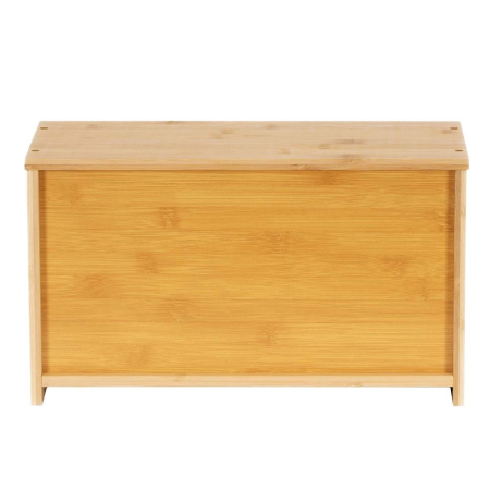 Cutie pentru paine din bambus cu fereastra transparenta, inchidere magnetica, 40x20x23 cm, bambus natural [9]