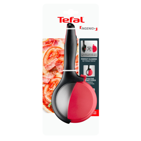 Cutit pizza Tefal Ingenio K1990334, inox, capac de protectie pentru lama, lama detasabila, negru & rosu [11]