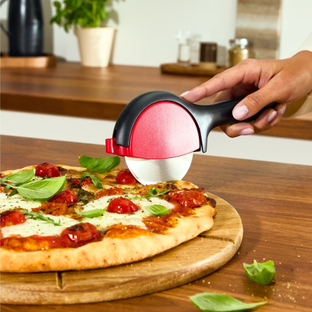 Cutit pizza Tefal Ingenio K1990334, inox, capac de protectie pentru lama, lama detasabila, negru & rosu [1]