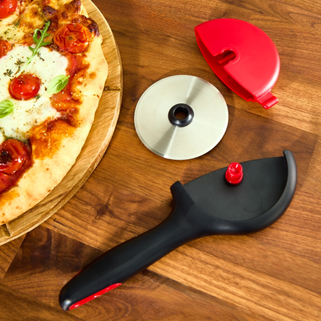 Cutit pizza Tefal Ingenio K1990334, inox, capac de protectie pentru lama, lama detasabila, negru & rosu [3]