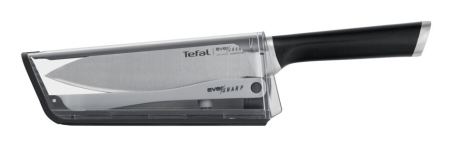 Cutitul bucatarului cu suport de ascutire Tefal Ever Sharp K2569004, 16.5 cm, suport cu tehnologie Dual Pivot, sistem de blocare, otel german [1]