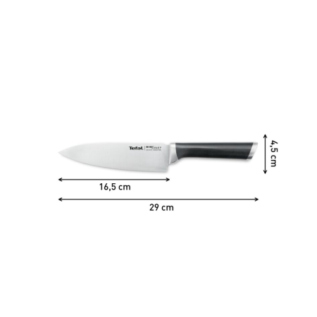 Cutitul bucatarului cu suport de ascutire Tefal Ever Sharp K2569004, 16.5 cm, suport cu tehnologie Dual Pivot, sistem de blocare, otel german [25]