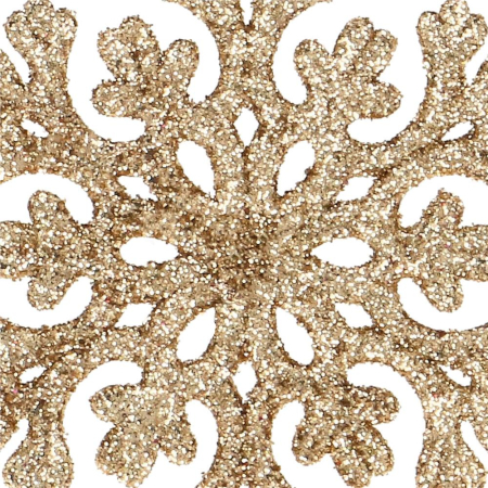 Decoratiune brad fulg de zapada, set 8 bucati, 8cm, auriu [3]