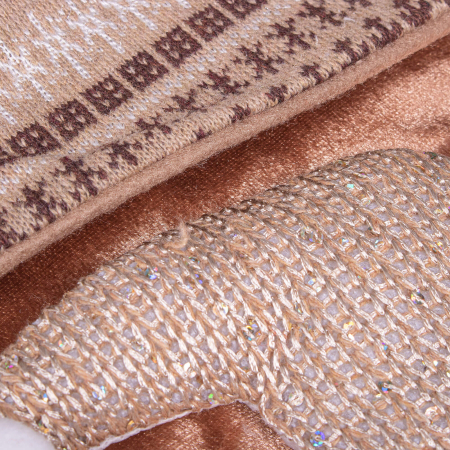 Decoratiune Craciun, soseta pentru cadouri cu Mos Craciun 45cm, maro [5]