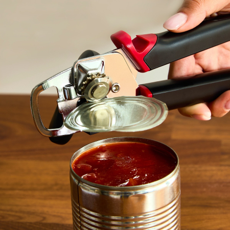 Deschizator pentru conserve, borcane si sticle Tefal Ingenio K4274334, inox, compatibilitate cu masina de spalat vase, negru & rosu [8]