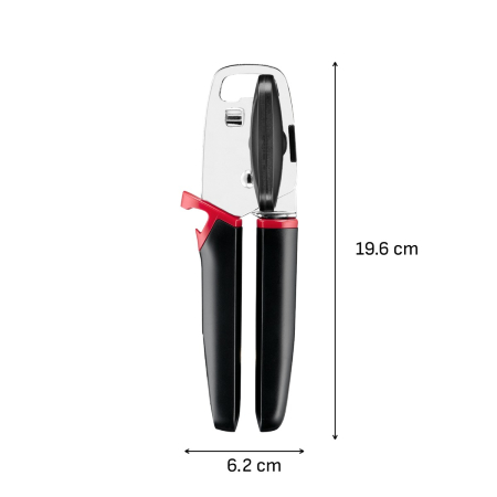 Deschizator pentru conserve, borcane si sticle Tefal Ingenio K4274334, inox, compatibilitate cu masina de spalat vase, negru & rosu [13]