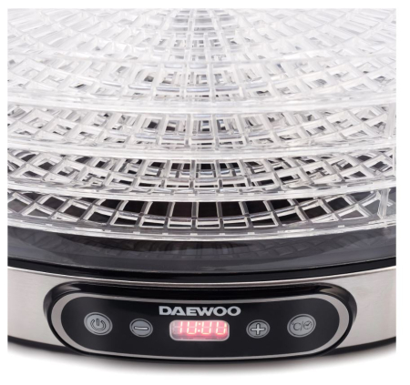 Deshidrator Daewoo DD500S, 500 W, 5 tavi, 35-70 interval temperatura celsius, termostat, temperatura reglabila, Inox [1]