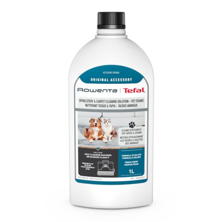 Bucatarie - Detergent pentru aspirator cu spalare Rowenta XD5320F0 pentru textile, covoare si pete animale de companie, 1 litru, compatibil cu aspiratorul pentru tapiterie Rowenta Clean IT IN5020F0, IN5011F0