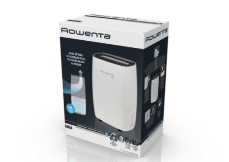 Dezumidificator Rowenta DH4236F0, 16 l/24 h, Rezervor 2.4 l, Intense Dry Compact, Higrometru, Linen Dry, Alb [3]