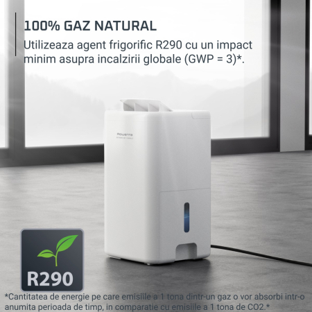 Dezumidificator Rowenta Extreme Dry Compact DH5250F0, 300 W, 14 l/24 h, rezervor 3 l, indicator de umiditate, 3 moduri, functie anti-inghet, alb [1]