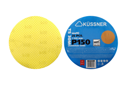 Disc abraziv multi-gauri Küssner TS30M, Ø 225 mm, acoperire cu corindon, granulatie *P150*, pachet de 25 [1]