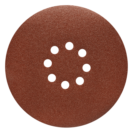 Unelte de vopsit si tencuit - Disc de slefuit Küssner TS38R cu gauri, Ø 225 mm, Velcro, acoperire cu corindon, granulatie *P150*, pachet de 25 buc.
