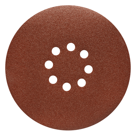 Unelte de vopsit si tencuit - Disc de slefuit Küssner TS38R cu gauri, Ø 225 mm, Velcro, acoperire cu corindon, granulatie *P60*, pachet de 25 buc.