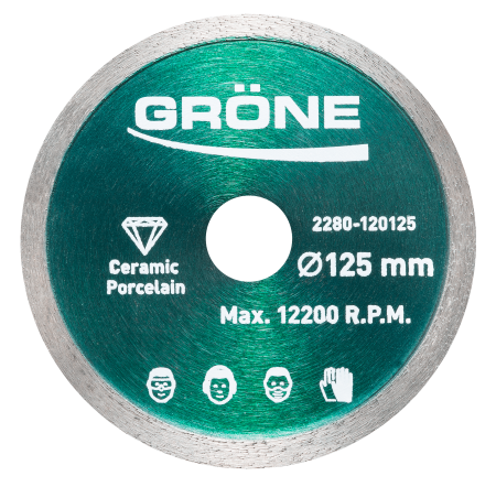 Disc diamantat Gröne diametru 125 x 22,23 mm margine continua [1]