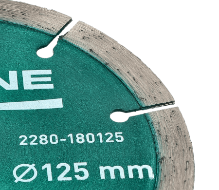 Unelte de vopsit si tencuit - Disc diamantat Gröne Ø 125 x 22,23 mm cu muchie segmentata