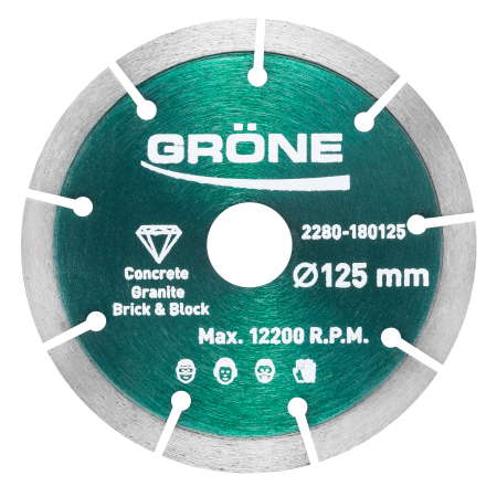 Disc diamantat Gröne Ø 125 x 22,23 mm cu muchie segmentata [1]