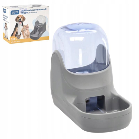 Dispenser automat apa caini pisici gravitational 3800 ml, 35x17x29 cm, umplere automata, gri [1]