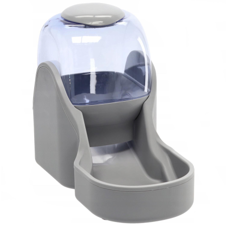 Culcusuri pentru animale - Dispenser automat hrana caini pisici gravitational 3800 ml, 35x17x29 cm, dozare automata, gri