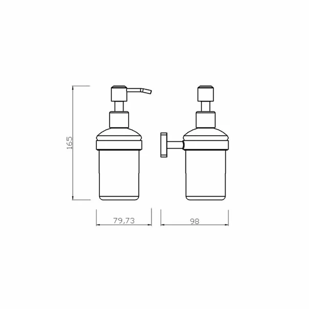 Dispersor sapun lichid Ferro Greta alb - negru [1]