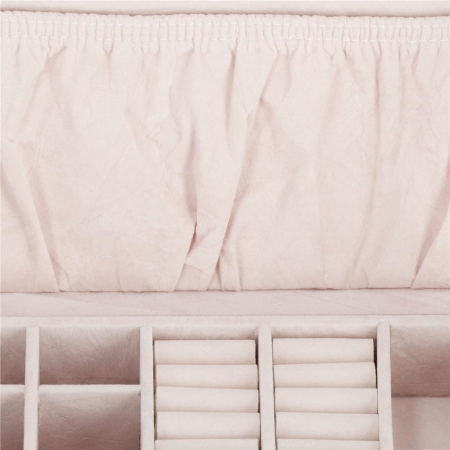 Cutie depozitare si organizare bijuterii, MDF, piele ecologica, 26 x 26 x 8,5cm, negru sarpe [6]