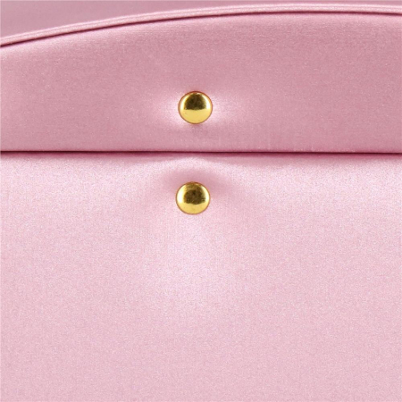 (DL) Cutie depozitare si organizare bijuterii, MDF, piele ecologica si velur, 17,5 x 14 x 12,5cm, roz [4]