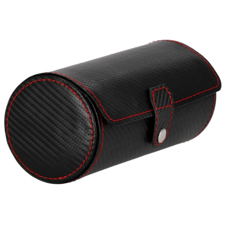 (DL) Cutie depozitare si organizare ceasuri si alte accesorii, MDF, piele ecologica, 20x9cm, negru [3]