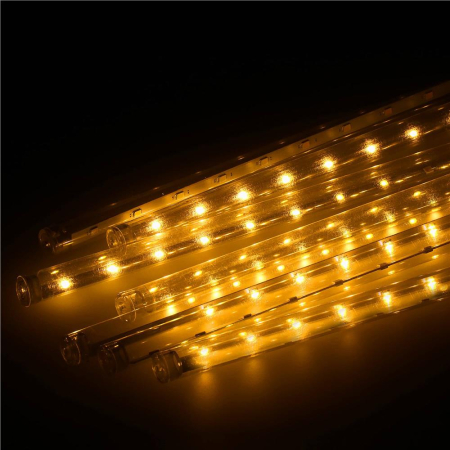 (DL) Instalatie de Craciun, 8 tuburi, 30cm, 144 LED, ploaie de meteoriti, galben [7]