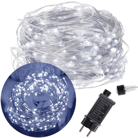 (DL) Instalatie lumina decorativa cu 300 LED-uri, telecomanda, 30m, iluminare alba [8]