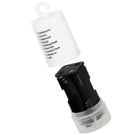 (DL) Instalatie lumina decorativa STAR cu 100 LED-uri, diametru 30cm, alimentare baterii, iluminare galbena [12]