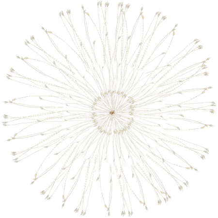 (DL) Instalatie lumina decorativa STAR cu 100 LED-uri, diametru 40cm, telecomanda, iluminare multicolora [9]