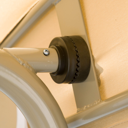  Dondolo da Giardino 3 Posti in Acciaio con Tetto Regolabile e Cuscini [8]