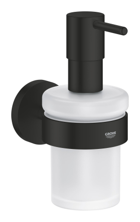Accesorii baie - Dozator Grohe 411952430, 144 mm, 126 mm, 2 orificii instalare, 160 volum ml, pe perete, interior zona montaj, Negru