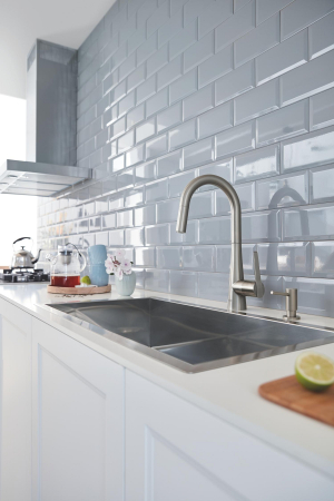 Dozator sapun bucatarie Grohe 40535DC0, Cosmo, incastrat, 400 ml, mat, otel satinat [1]
