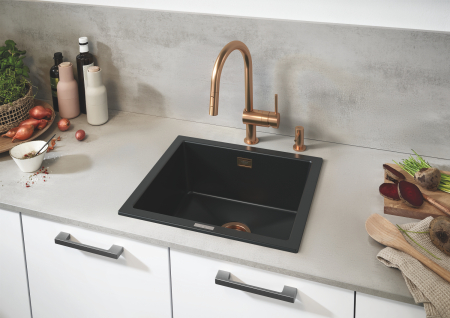 Dozator sapun bucatarie Grohe 40535DL0, incastrat, 500 ml, mat, cupru [3]