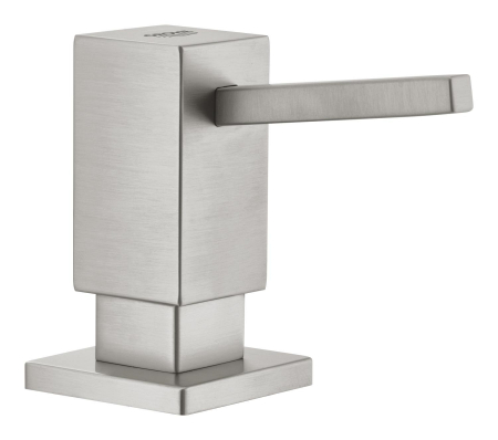 Accesorii baie - Dozator sapun bucatarie Grohe 40649DC0, Cube, incastrat, 500 ml, mat, otel satinat