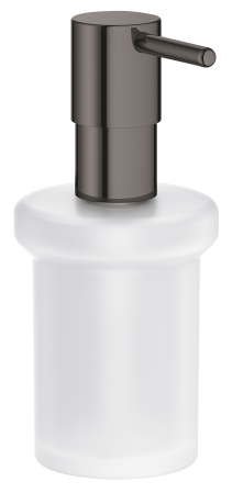 Accesorii baie - Dozator sapun Grohe 40394A01, Essentials, pe suport, 160 ml, sticla, metal, lucios, grafit
