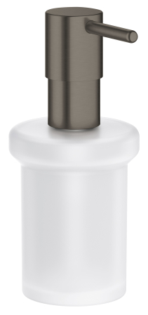 Accesorii baie - Dozator sapun Grohe 40394AL1, Essentials, 160 ml, pe suport, metal/sticla, mat, grafit
