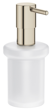 Accesorii baie - Dozator sapun Grohe 40394BE1, Essentials, pe suport, 160 ml, sticla, metal, lucios, nichel