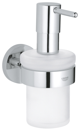Accesorii baie - Dozator sapun Grohe 40448001, 157 mm, 65 mm, 1 orificii instalare, 160 volum ml, pe perete, Alb, Crom