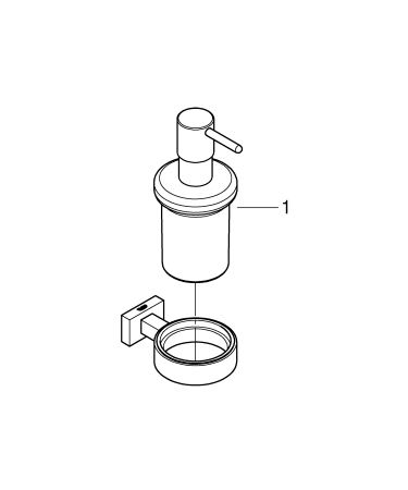 Dozator sapun Grohe 40756001, 157 mm, 74 mm, 1 orificii instalare, 150 volum ml, pe perete, Transparent [5]