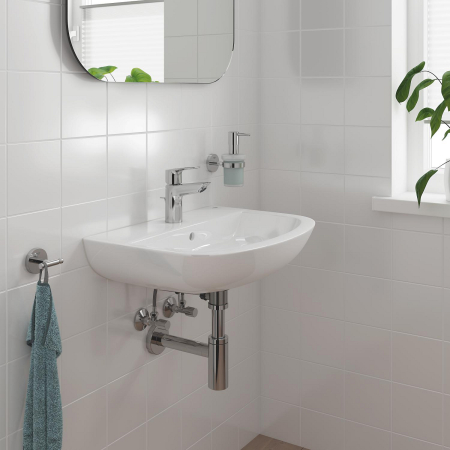 Dozator sapun Grohe 41098DC0, Start Cube, pe perete, 160 ml, metal/sticla, mat, otel satinat [2]