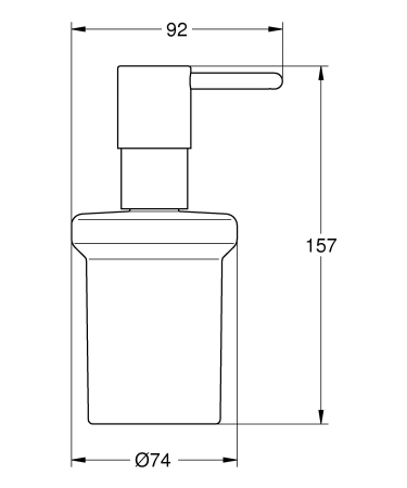 Dozator sapun Grohe 411882430, 144 mm, 126 mm, 2 orificii instalare, 160 volum ml, pe suport, sticla, metal, Negru [4]