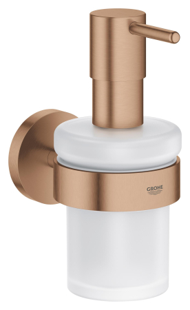 Accesorii baie - Dozator sapun Grohe 41195DL0, Start, aparent, 160 ml, metal/sticla, mat, cupru
