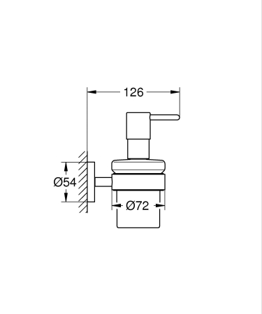 Dozator sapun Grohe 41195DL0, Start, aparent, 160 ml, metal/sticla, mat, cupru [1]