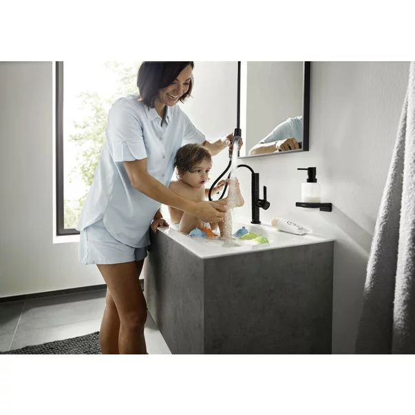 Dozator sapun lichid Hansgrohe AddStoris negru mat [3]