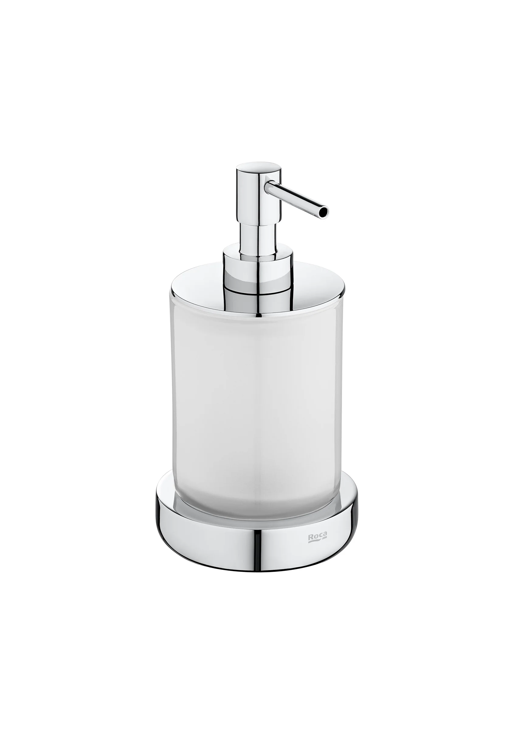 Accesorii baie - Dozator sapun Roca A817026001, 165 mm, 94 mm, 2 orificii instalare, 300 volum ml, pe blat, interior zona montaj, Crom