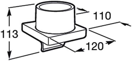Dozator sapun Roca A817037001, Tempo, tip instalare pe perete, volum ml 180, numar orificii instalare 2, crom [3]