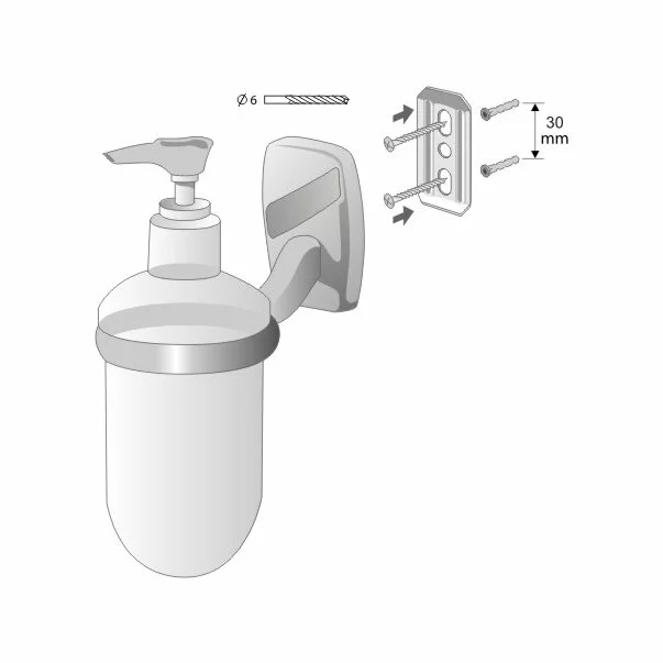 Accesorii lavoare - Dozator sapun satinat Bisk Oregon